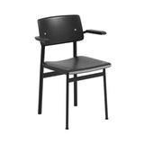 Loft Chair with Armrest: Black + Black