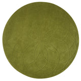 Lotus Round Rug: Extra Large + Pea