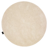 Lotus Round Rug: Extra Large + Light Beige