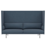 Outline Highback 3-Seater Sofa: Large + Low + Black