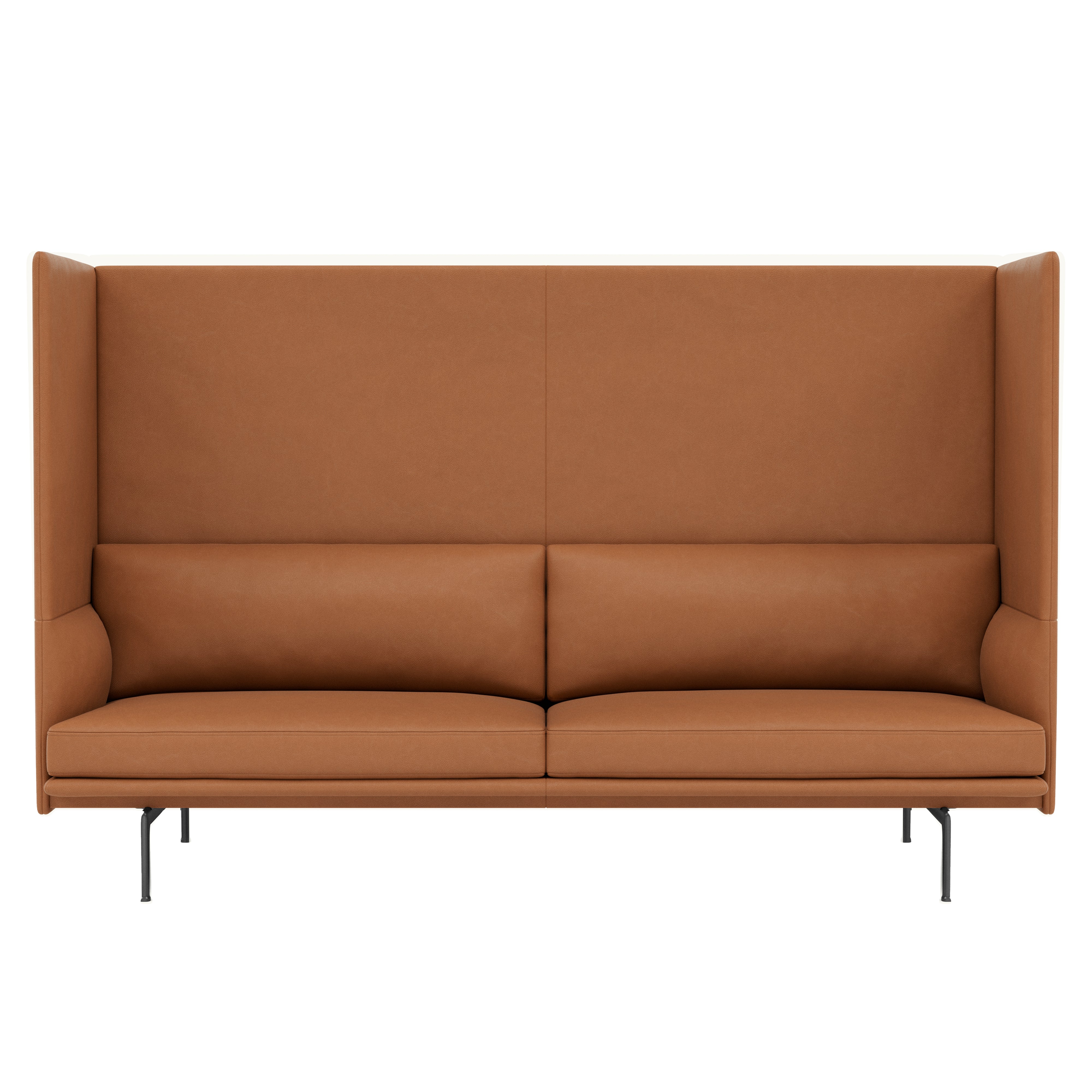 Outline Highback 3-Seater Sofa: Large + Low + Black