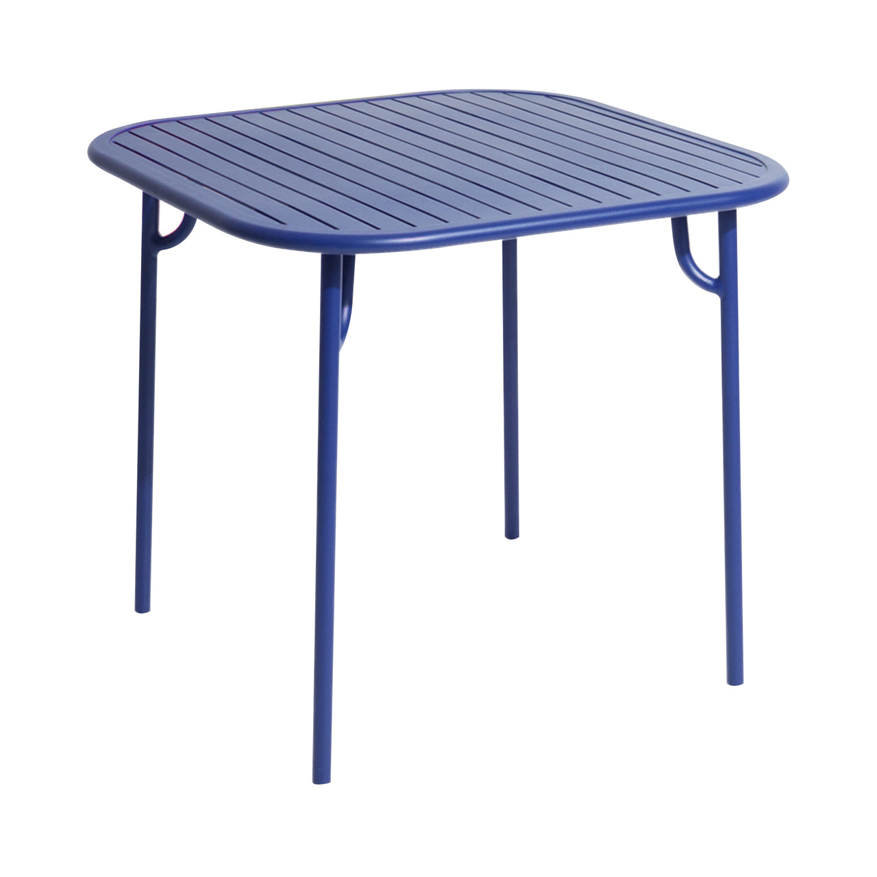 Week-End Square Dining Table with Slats: Blue