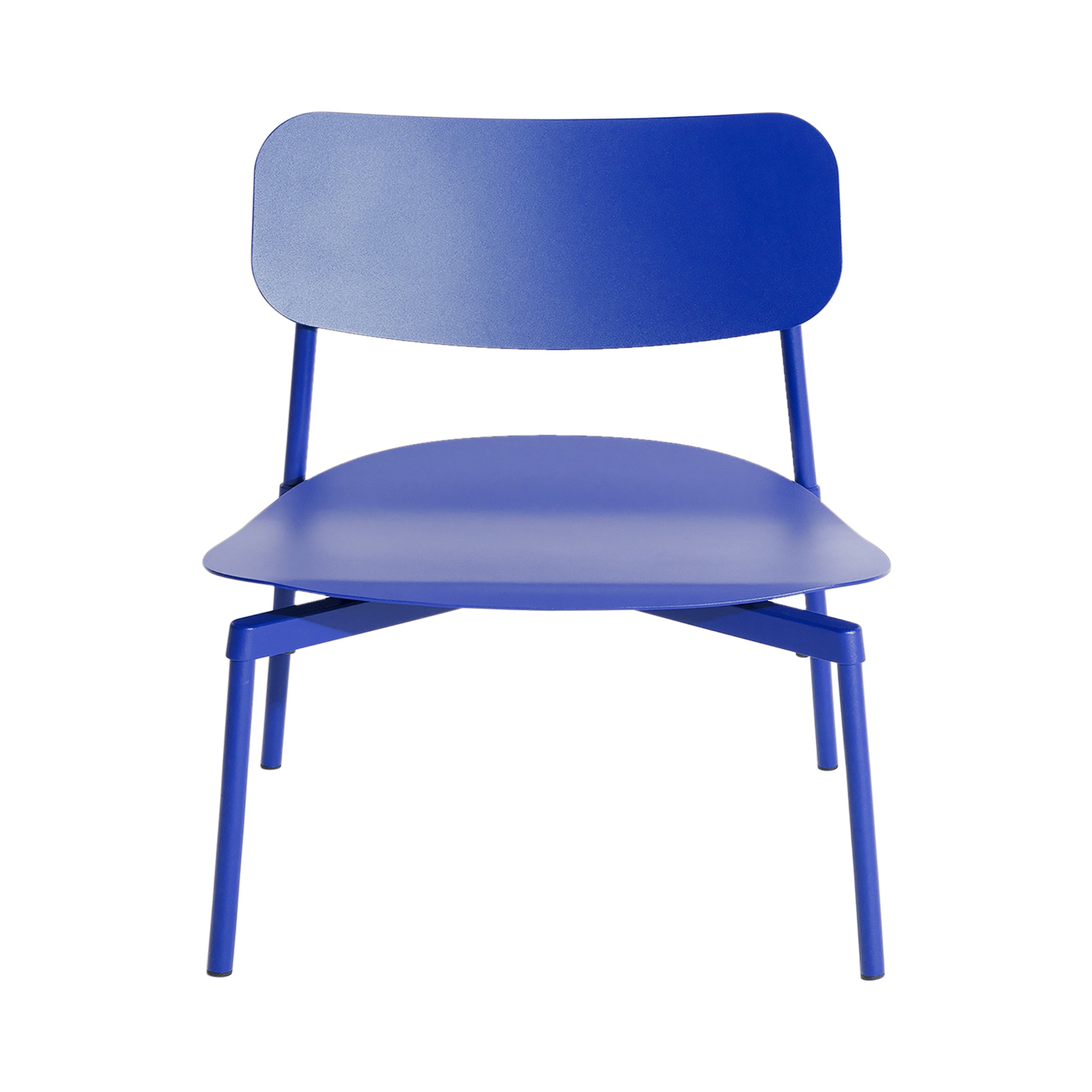 Fromme Outdoor Stacking Lounge Chair: Blue