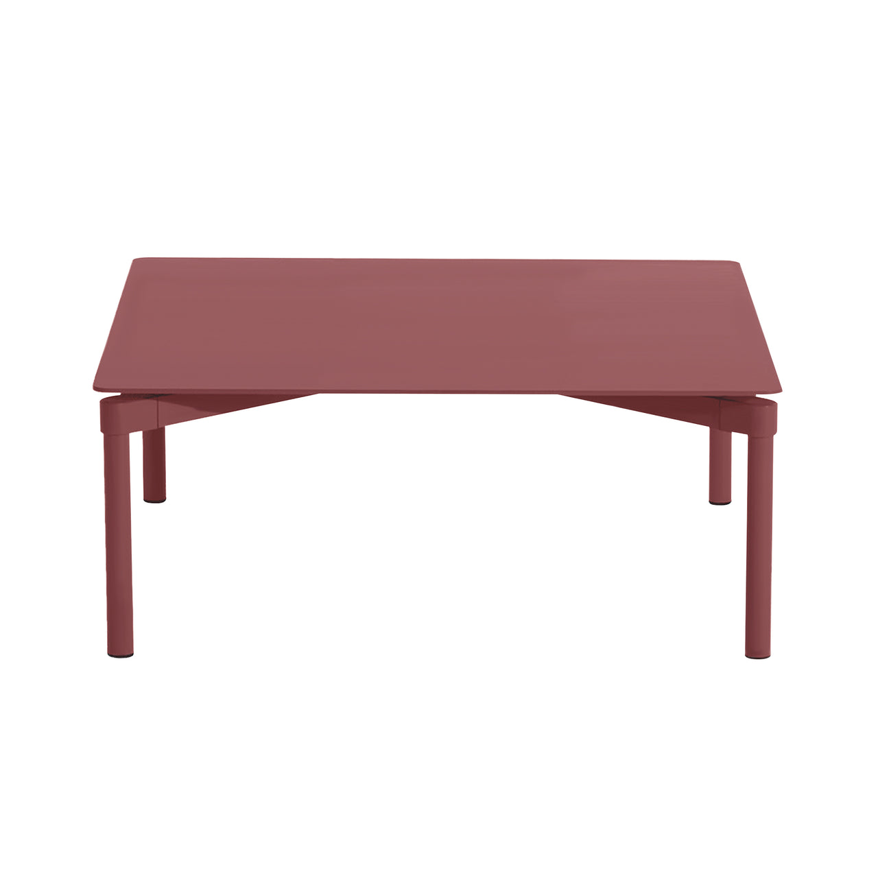 Fromme Outdoor Coffee Table: Brown Red