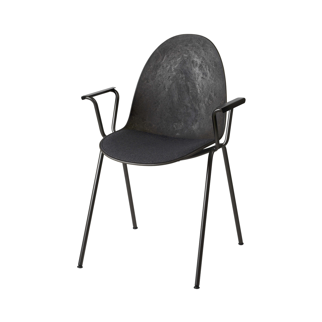 Eternity Armchair: Seat Upholstered + Coffee Waste Black