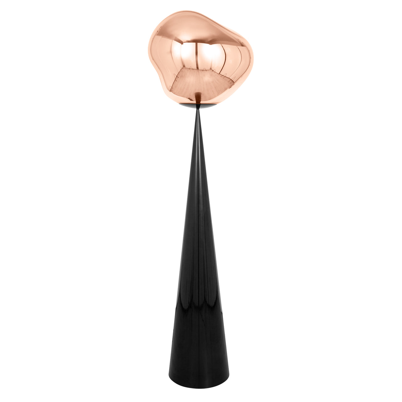 Melt Cone Fat Floor Light: Copper