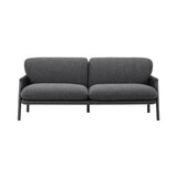 Savannah Sofa: 2 Seater + Black Lacquered Oak + Black