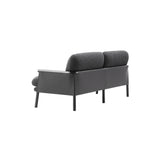 Savannah Sofa: 2 Seater + Black Lacquered Oak + Black