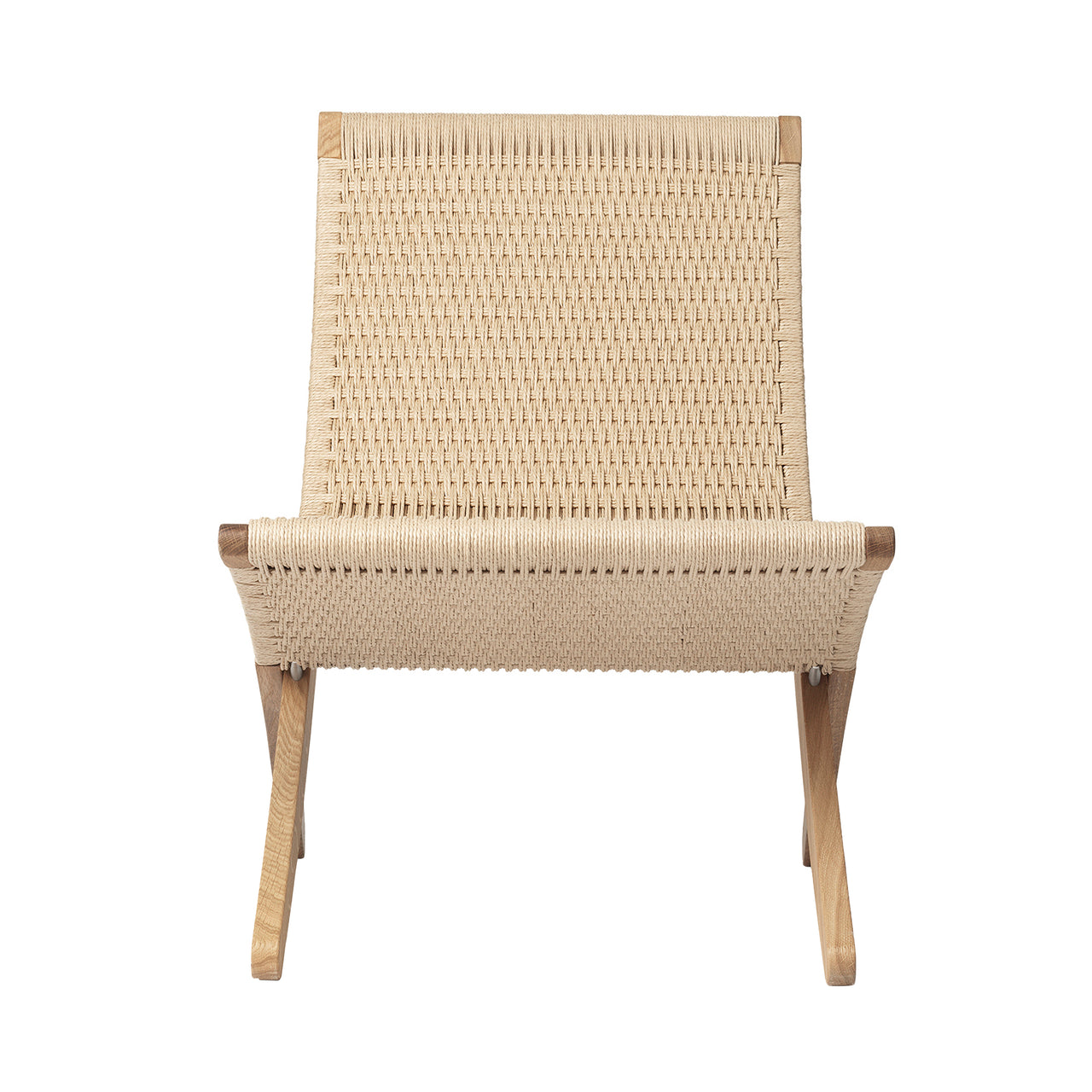 MG501 Outdoor Cuba Chair: Paper Cord + Oiled Oak