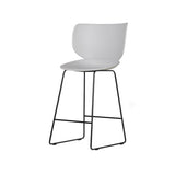 Hana Bar + Counter Stool: Set of 2 + Counter + Black + Concrete Grey