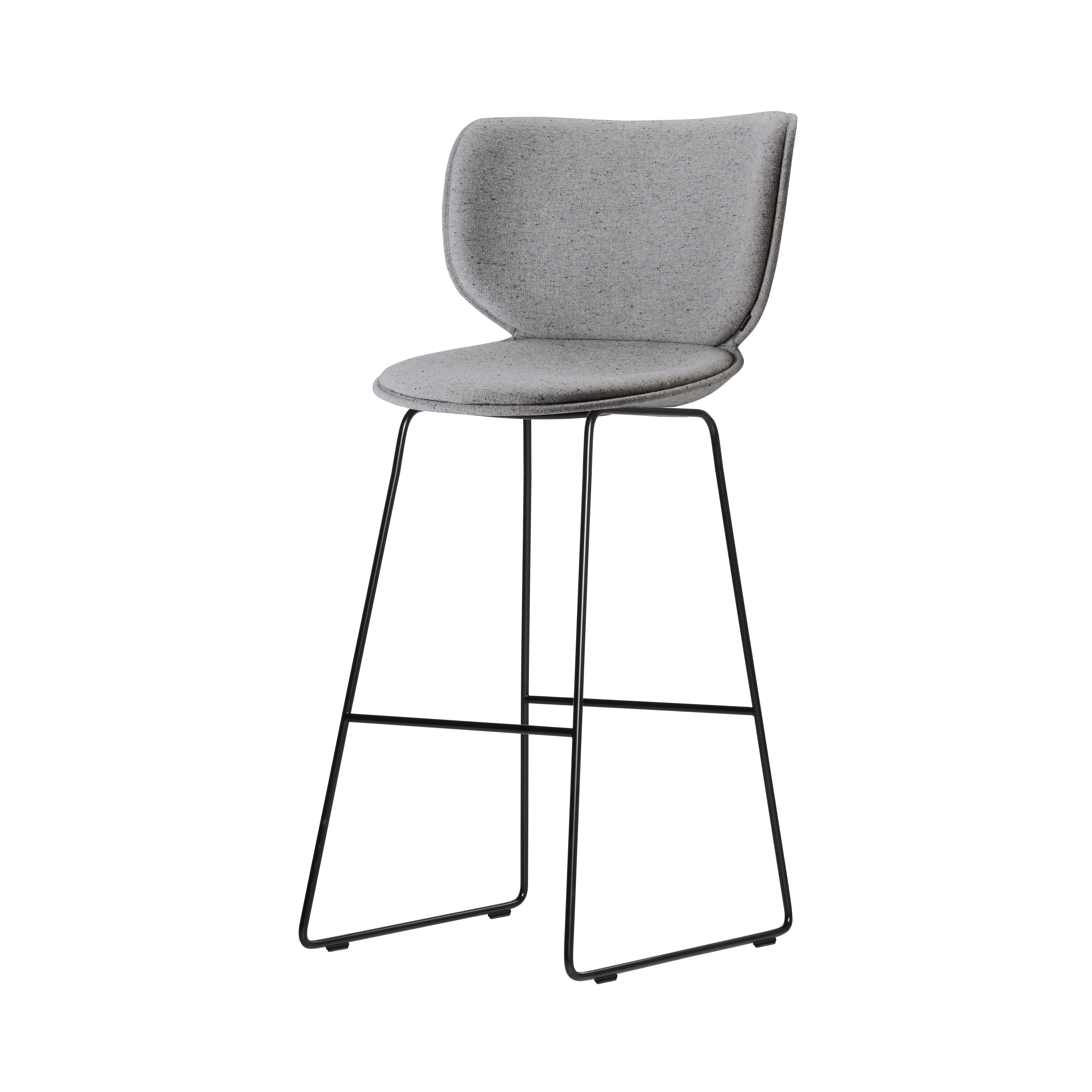 Hana Bar + Counter Stool: Upholstered + Bar + Black