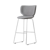 Hana Bar + Counter Stool: Upholstered + Bar + Chrome