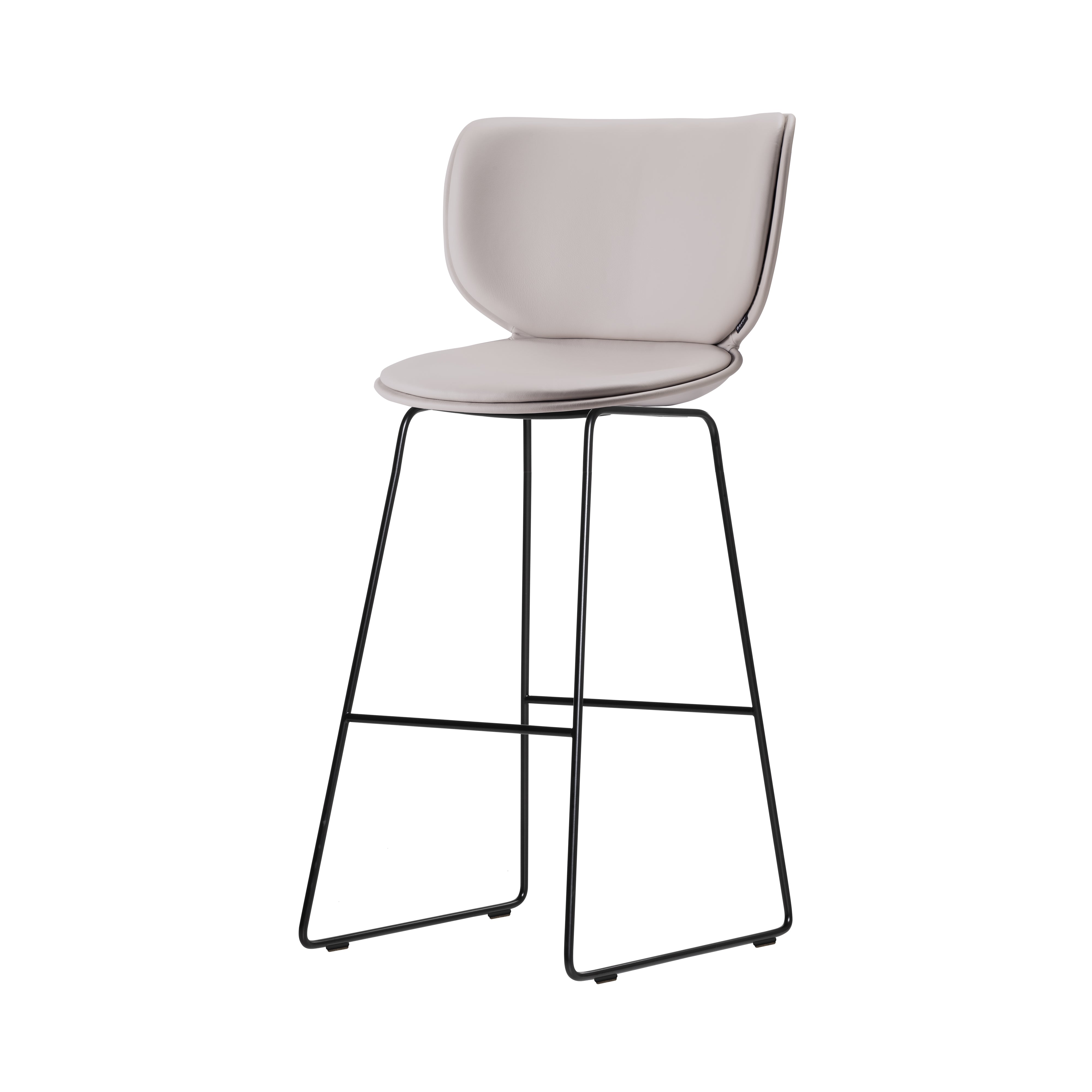 Hana Bar + Counter Stool: Upholstered + Bar + Black