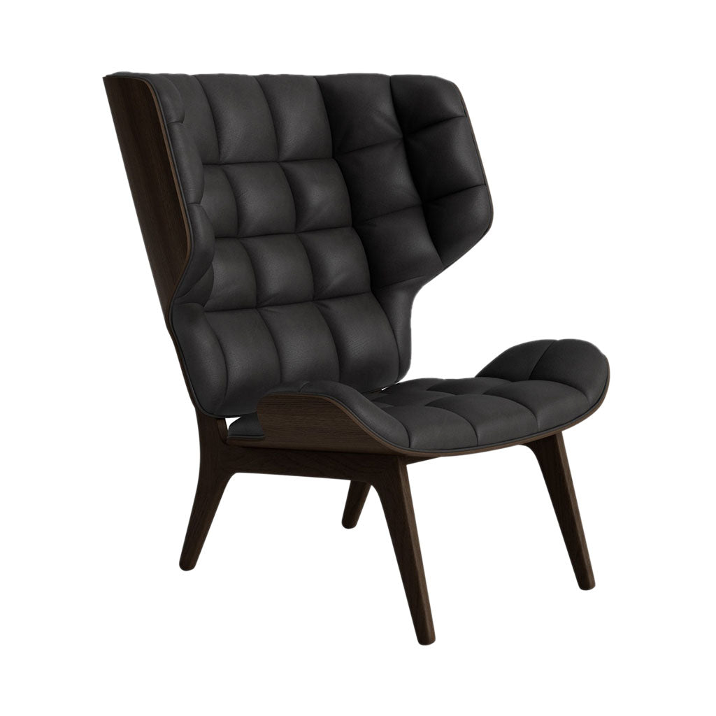 Mammoth Lounge Chair: Front Upholstered + Dark Smoked Oak