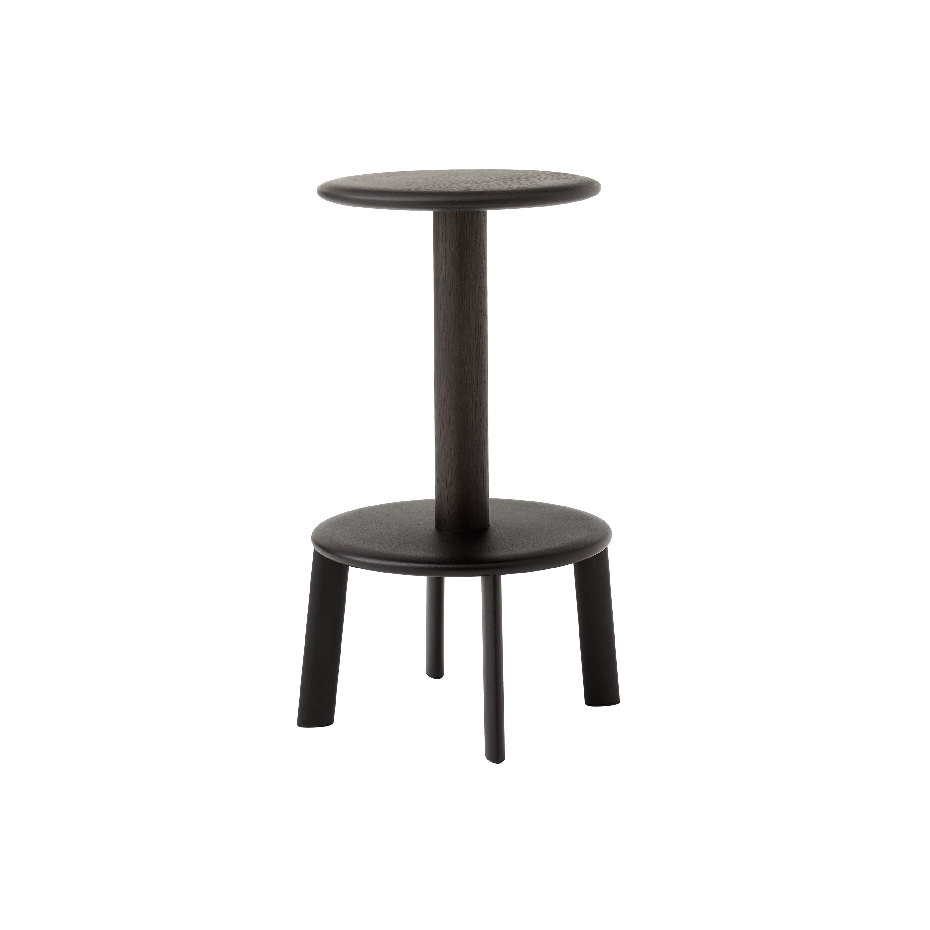 Massif Bar + Counter Stool: AV39 + AV40 + Counter(AV39) + Dark Stained Oak + Warm Black