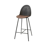 Eternity High Stool: Seat Upholstered + Coffee Waste Black