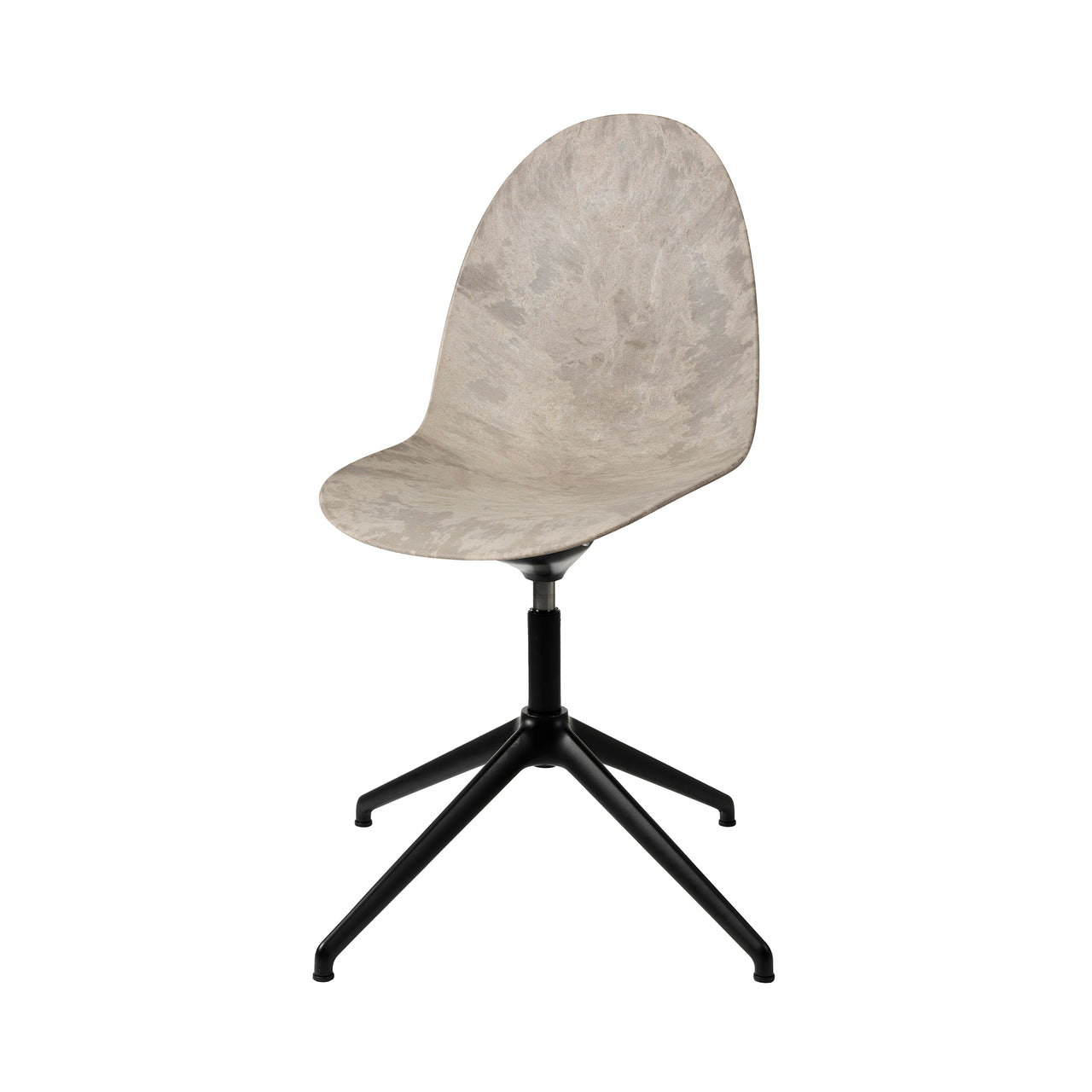 Eternity Swivel Chair: Wood Waste Grey + Black