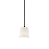 Material Pendant Light: White Opal Glass + Black