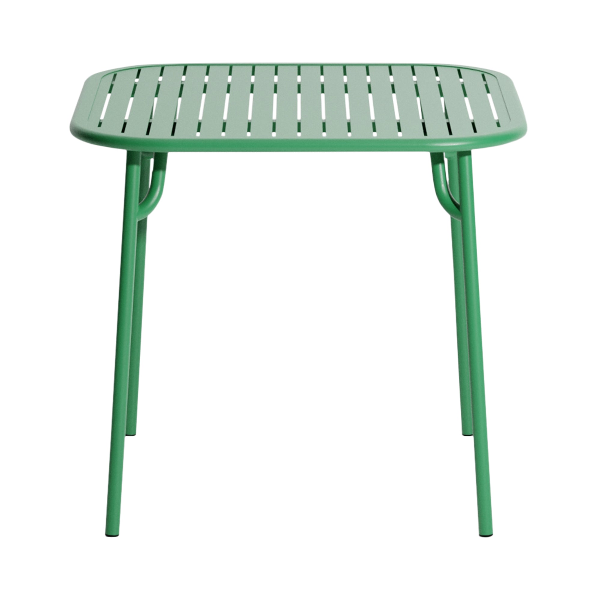 Week-End Square Dining Table with Slats: Mint Green