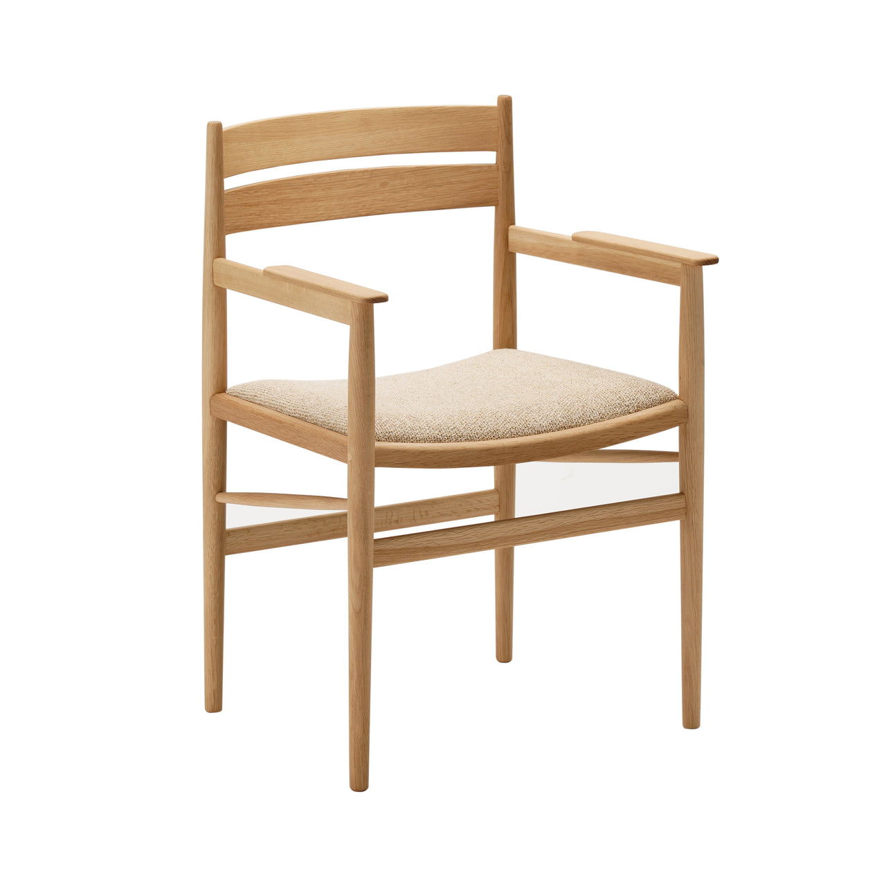 Hiroo Dining Chair N-DC04: Upholstered: Pure Oak