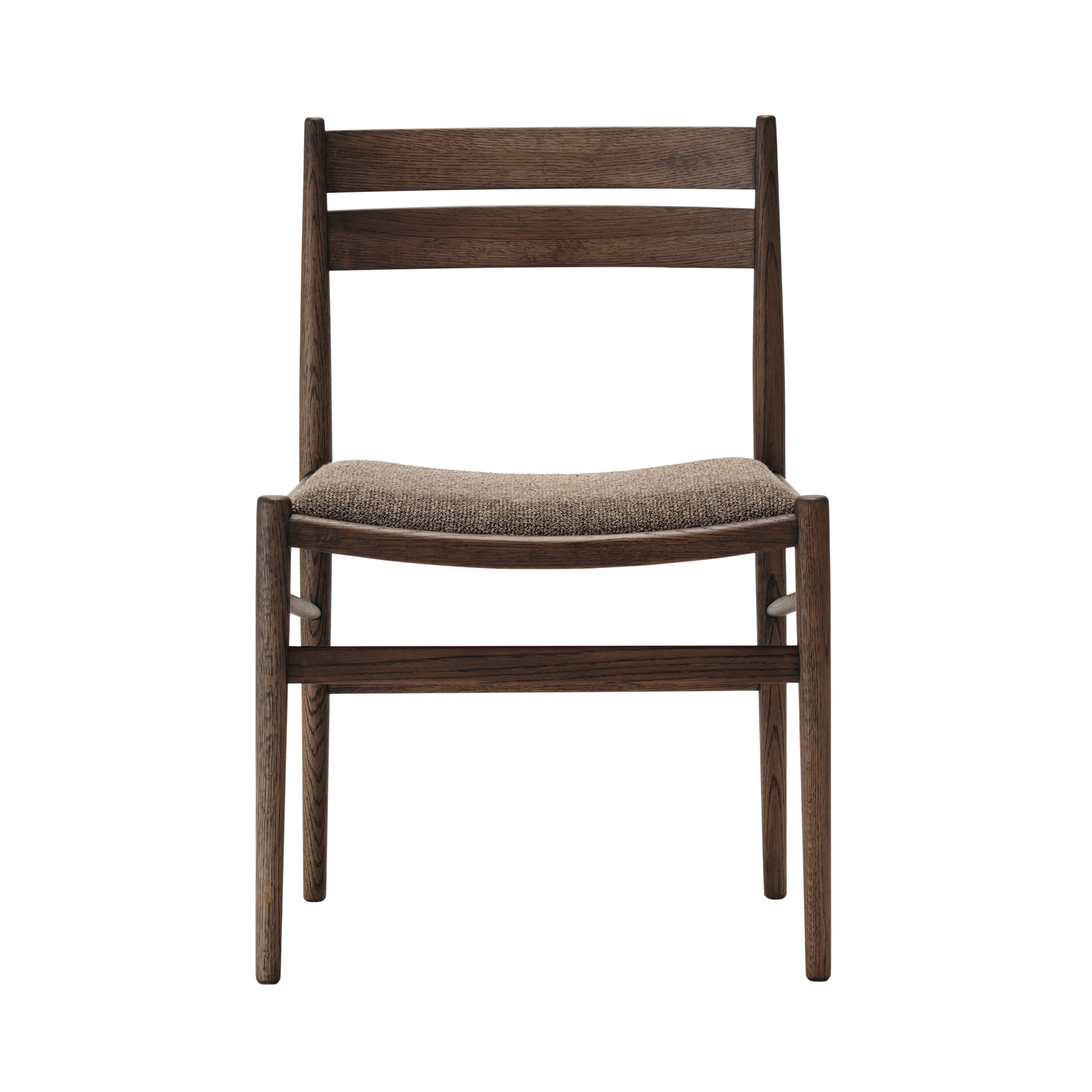 Hiroo Dining Chair N-DC05: Upholstered: Smoked Oa