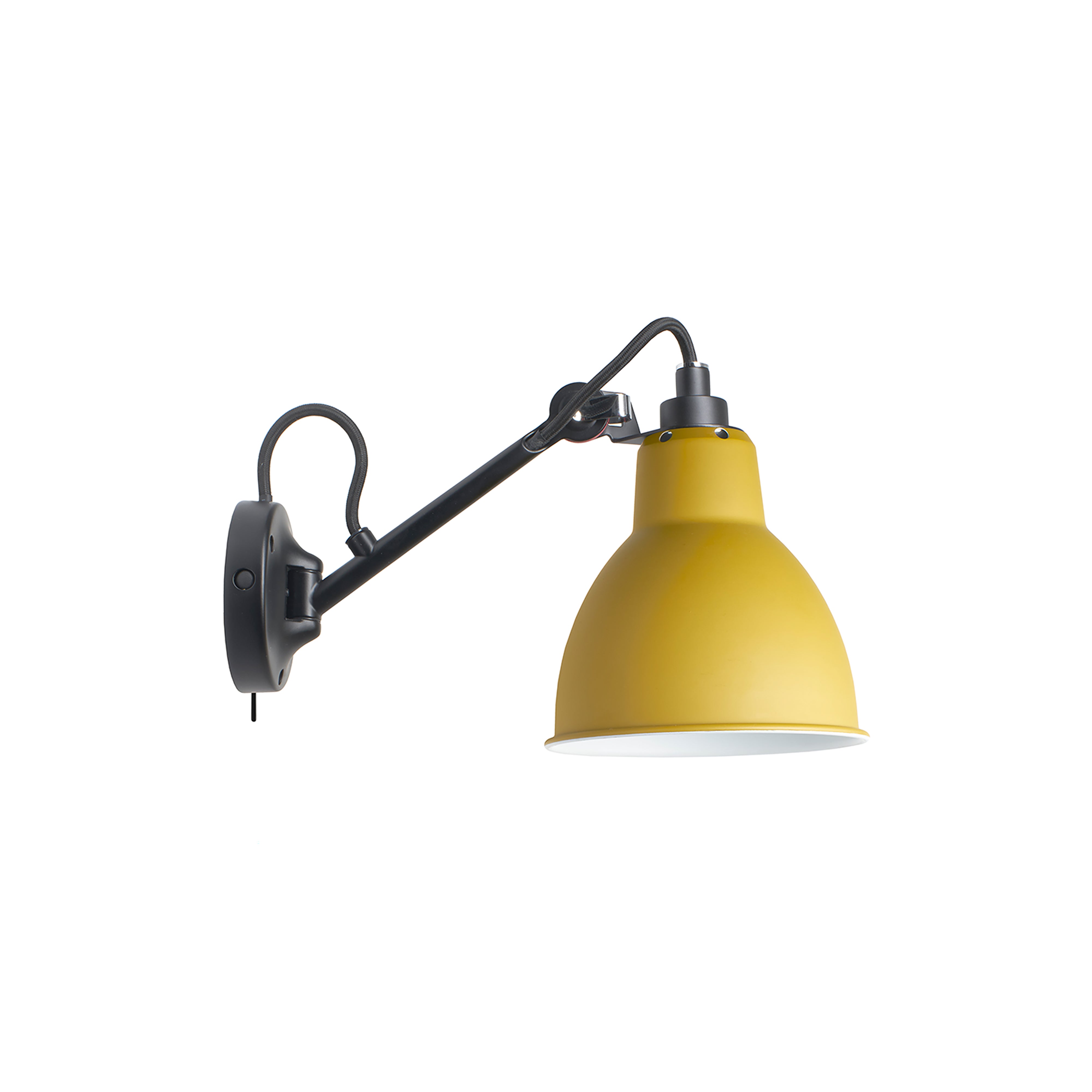 Lampe Gras N° 104 Wall Lamp: Yellow + With Switch