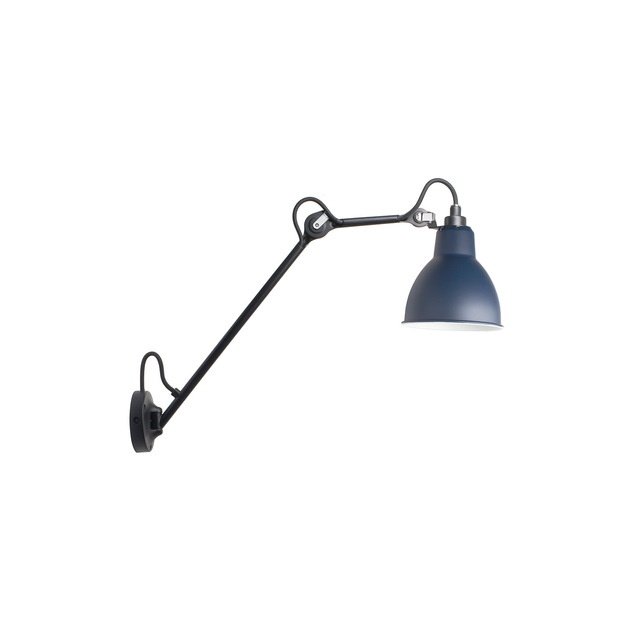 Lampe Gras N° 122 Wall Lamp: Blue + Without Switch