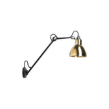 Lampe Gras N° 122 Wall Lamp: Brass + Without Switch