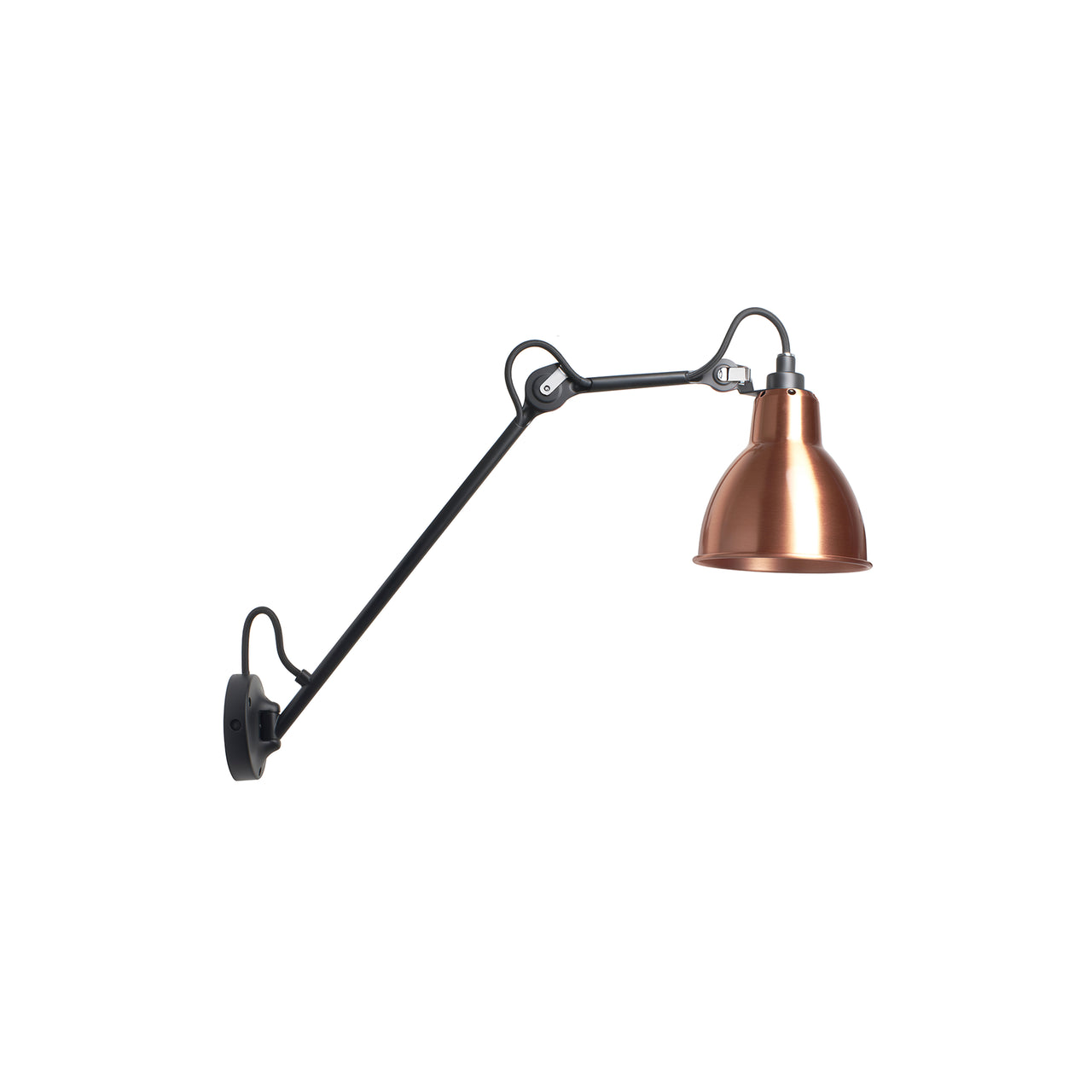 Lampe Gras N° 122 Wall Lamp: Copper + Without Switch