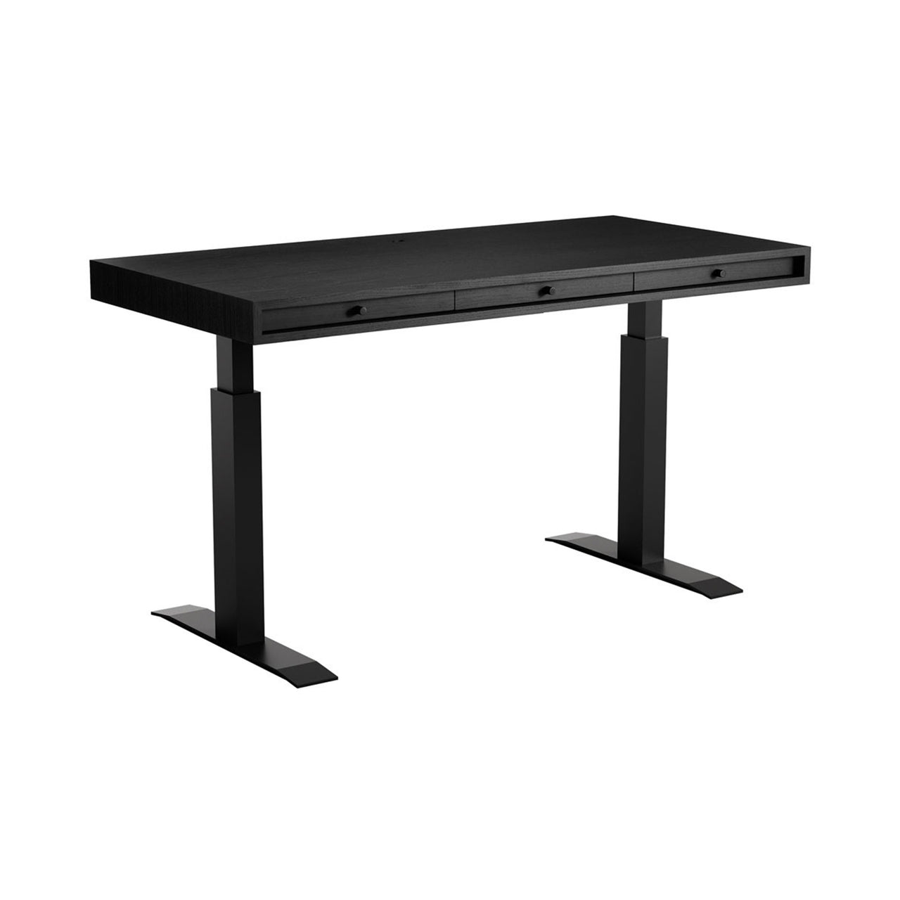 JFK Home Desk: Black Ash + Adjustable Legs