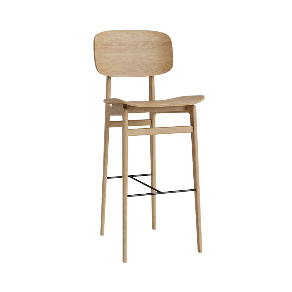 NY11 Bar + Counter Chair: Bar + Natural Oak