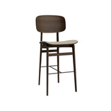 NY11 Bar + Counter Chair: Seat Upholstered + Counter + Dark Smoked Oak