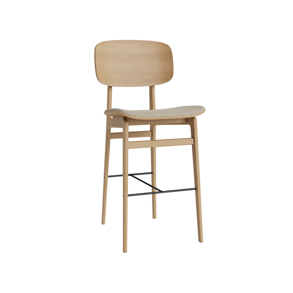 NY11 Bar + Counter Chair: Seat Upholstered + Counter + Natural Oak