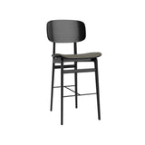 NY11 Bar + Counter Chair: Seat Upholstered + Counter + Black Oak