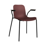 Langue Chair with Armrest: Burgundy