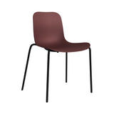 Langue Chair: Black + Burgundy