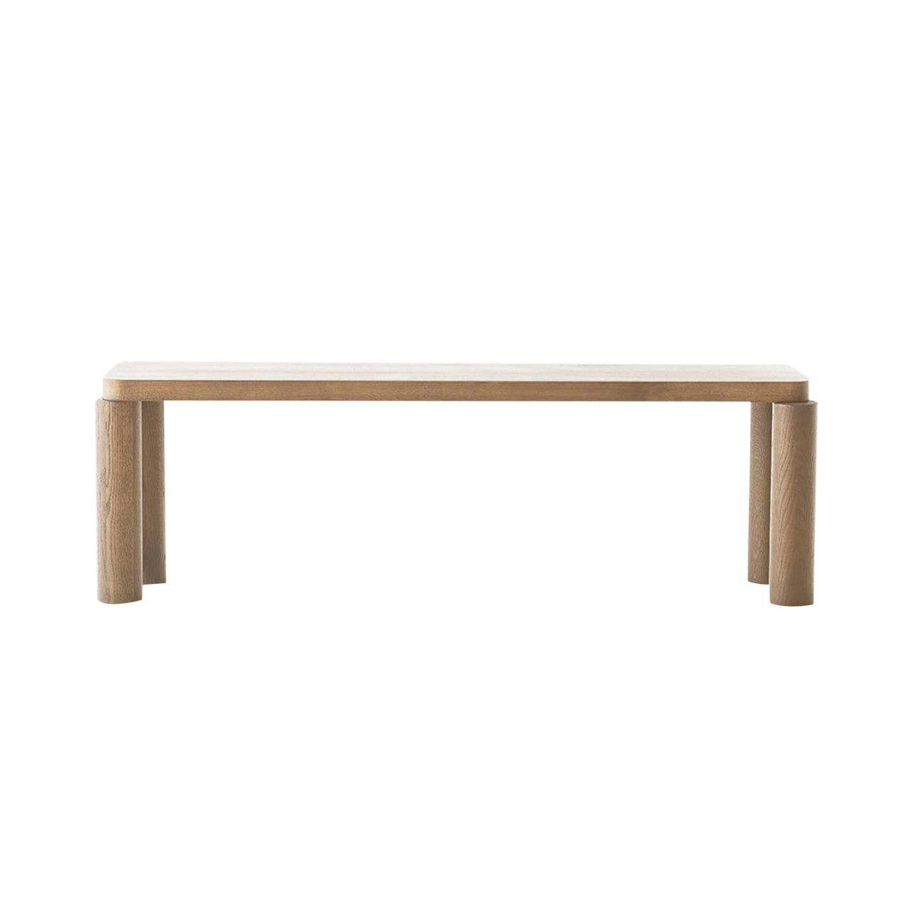 Offset Bench: Natural Oak