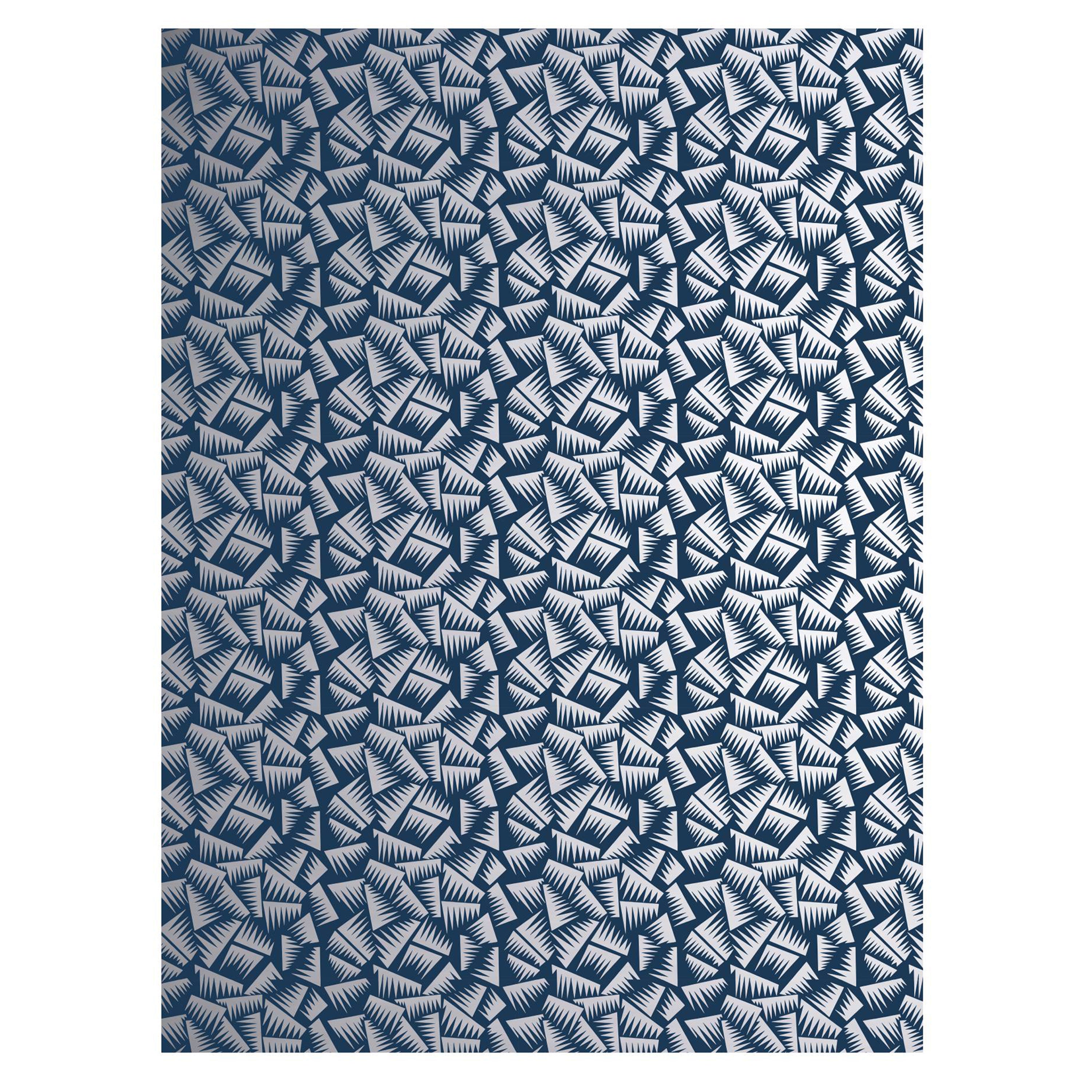 JER Wallpaper: Navy Blue + Silver