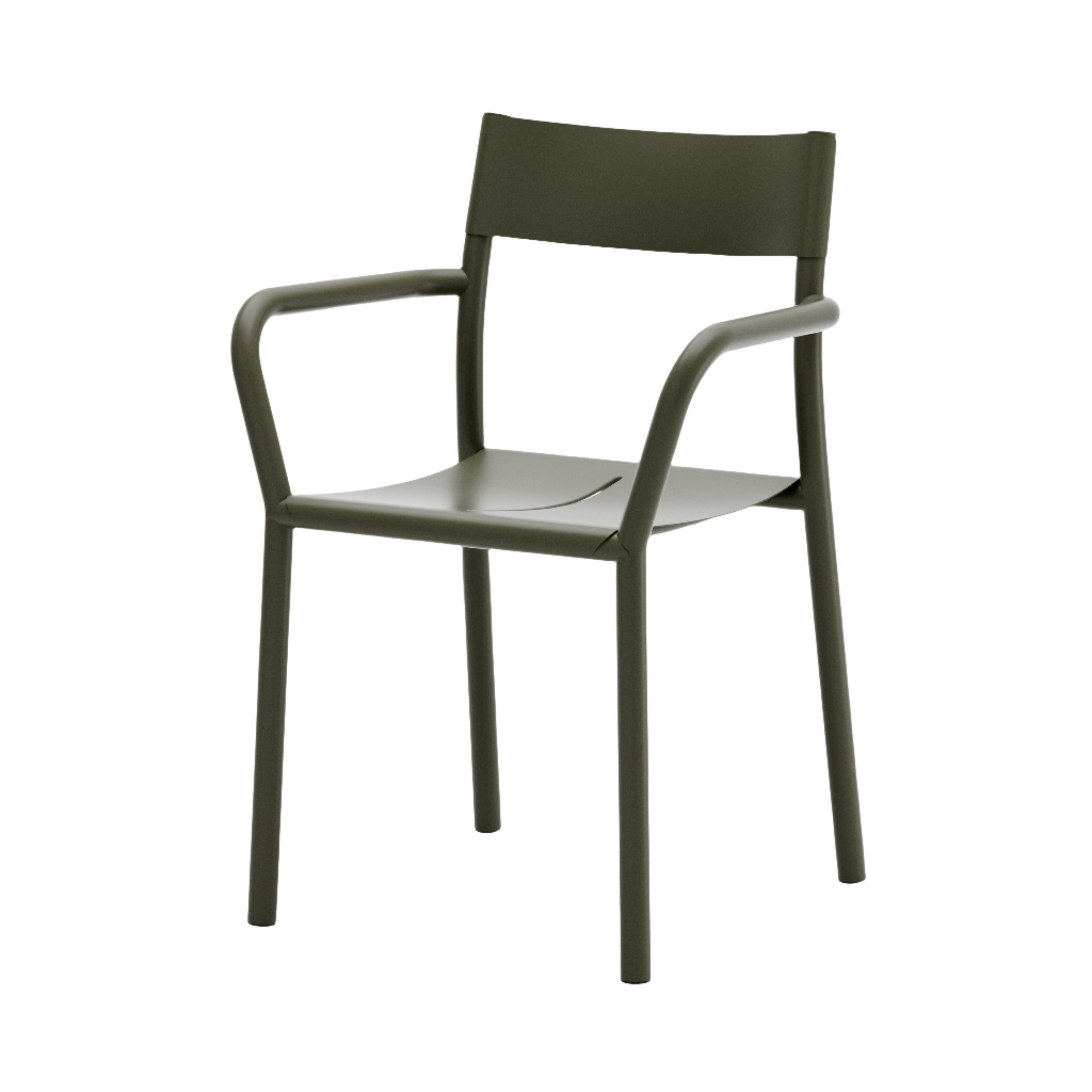 May Chair: Dark Green + With Armrest