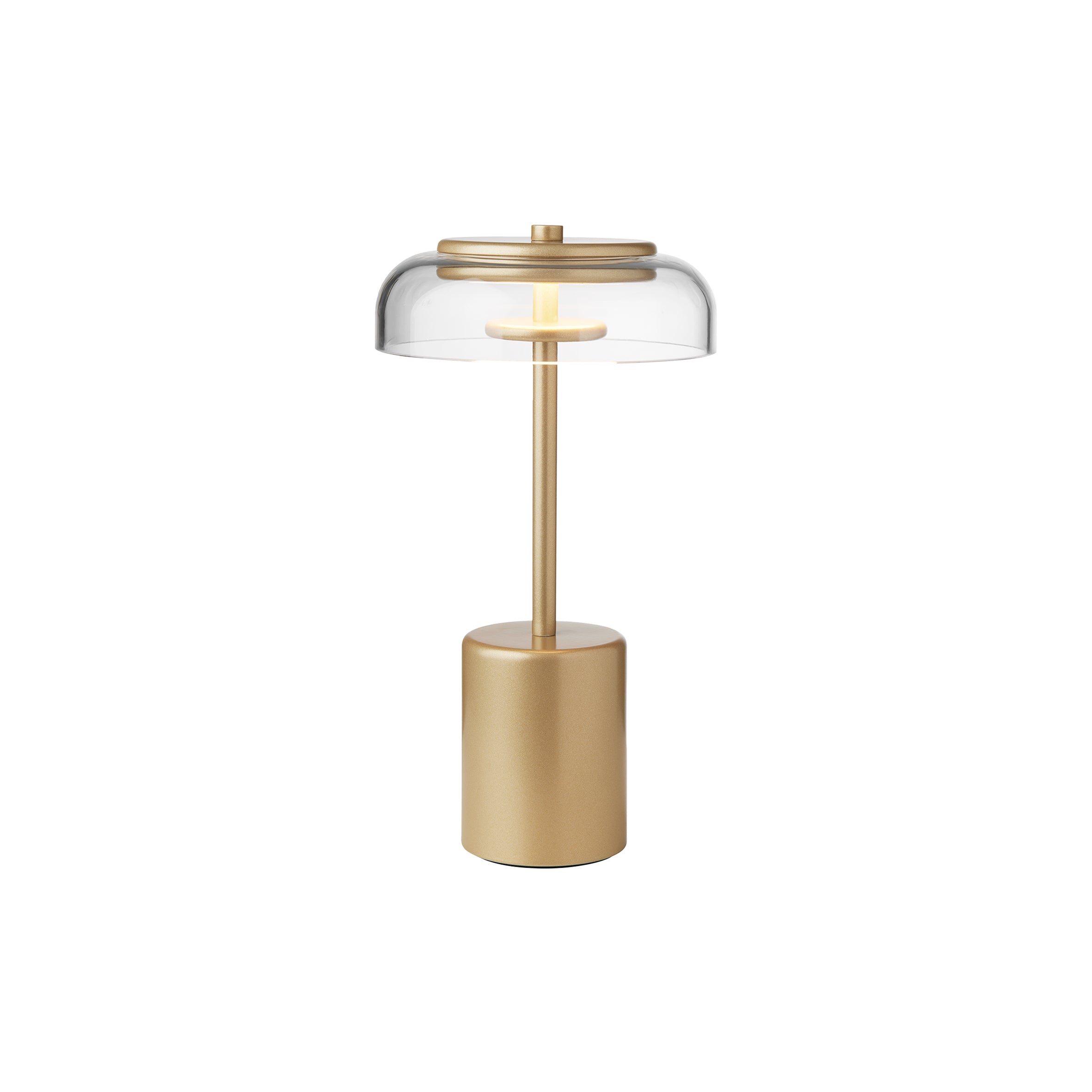 Blossi Mini Table Lamp: 1 + Gold + Clear