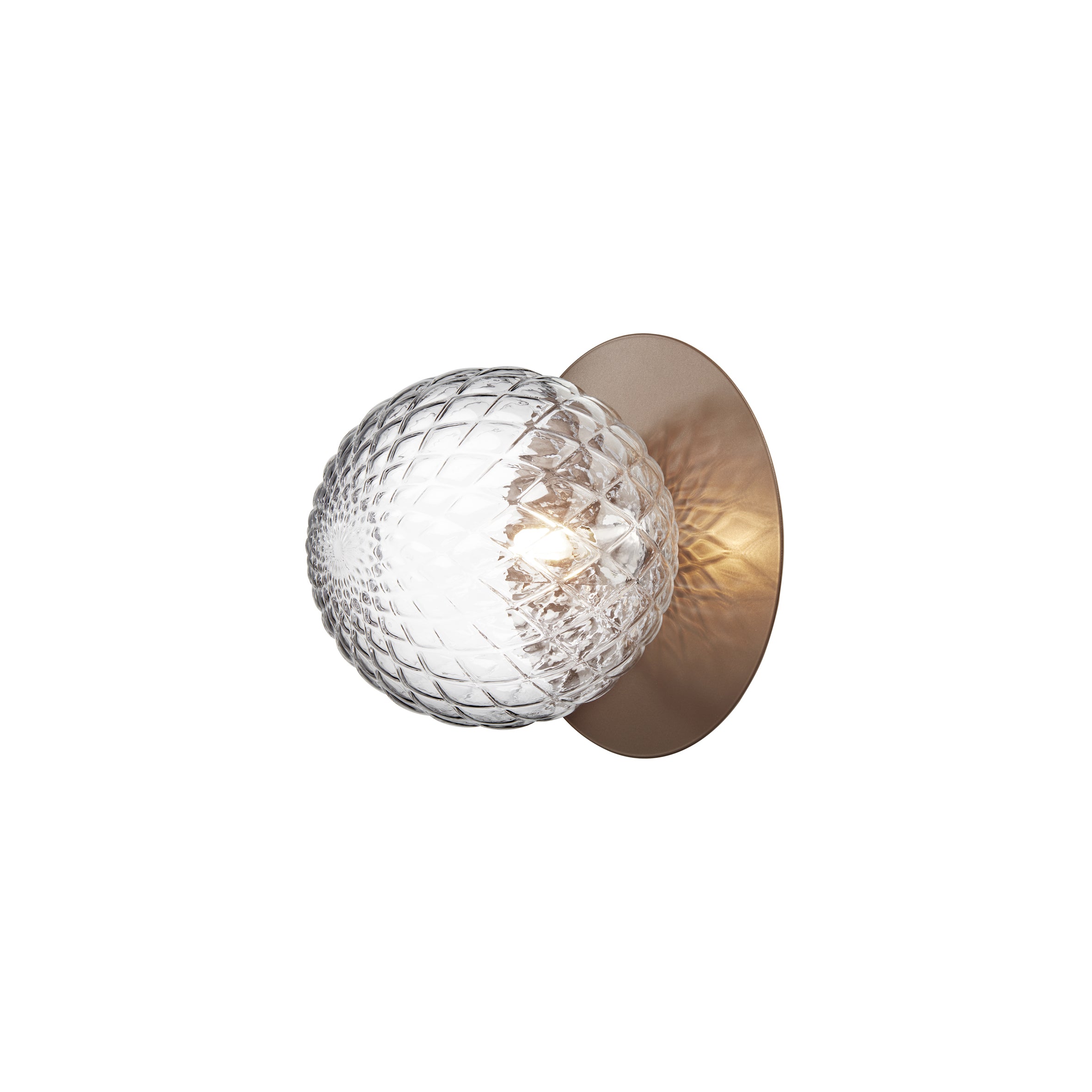 Liila 1 Medium Wall/Ceiling Lamp: Set of 4 + Dark Bronze + Optic Clear