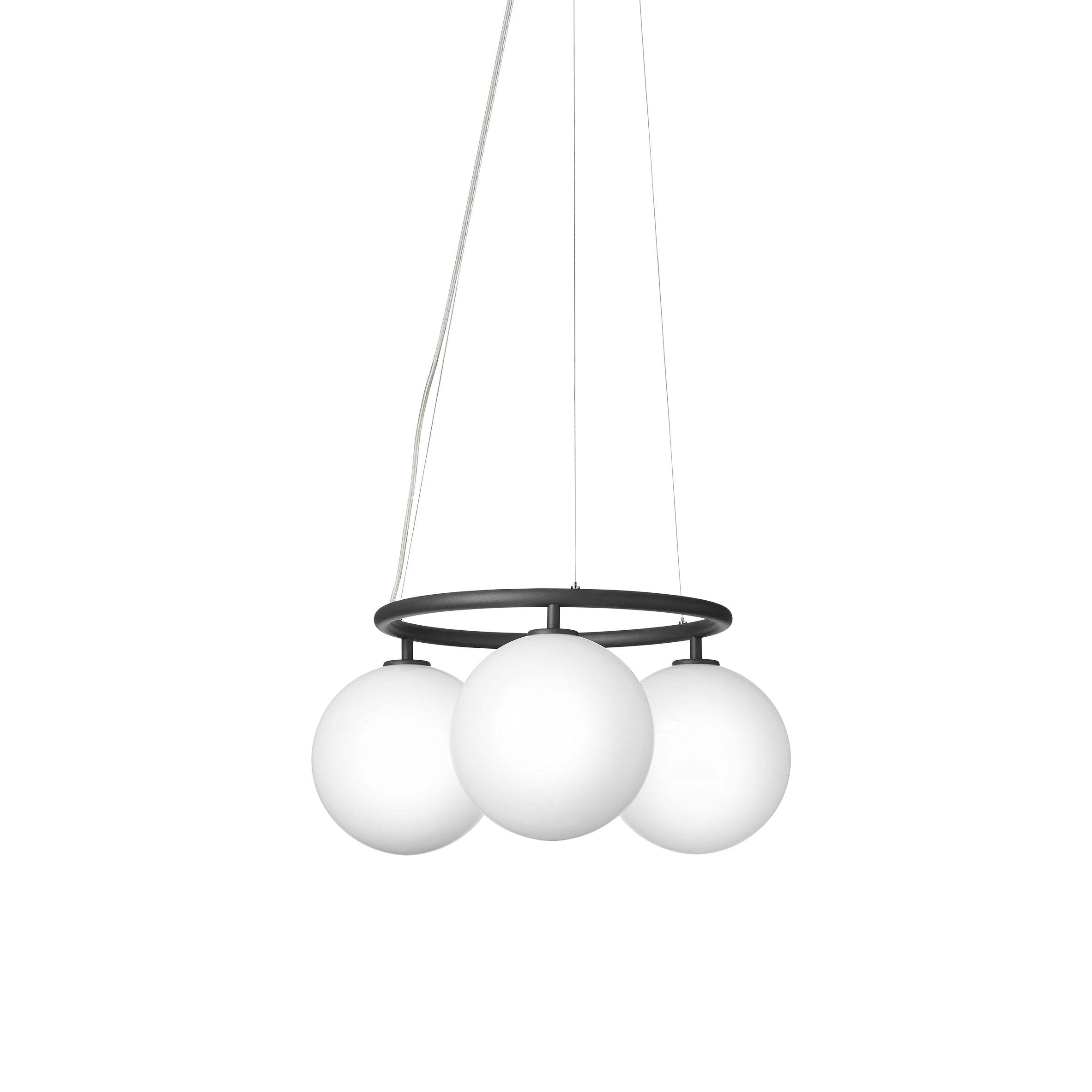 Miira 3 Circular Pendant: Rock Grey + Opal