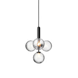 Miira 4 Chandelier: Optic Clear + Rock Grey