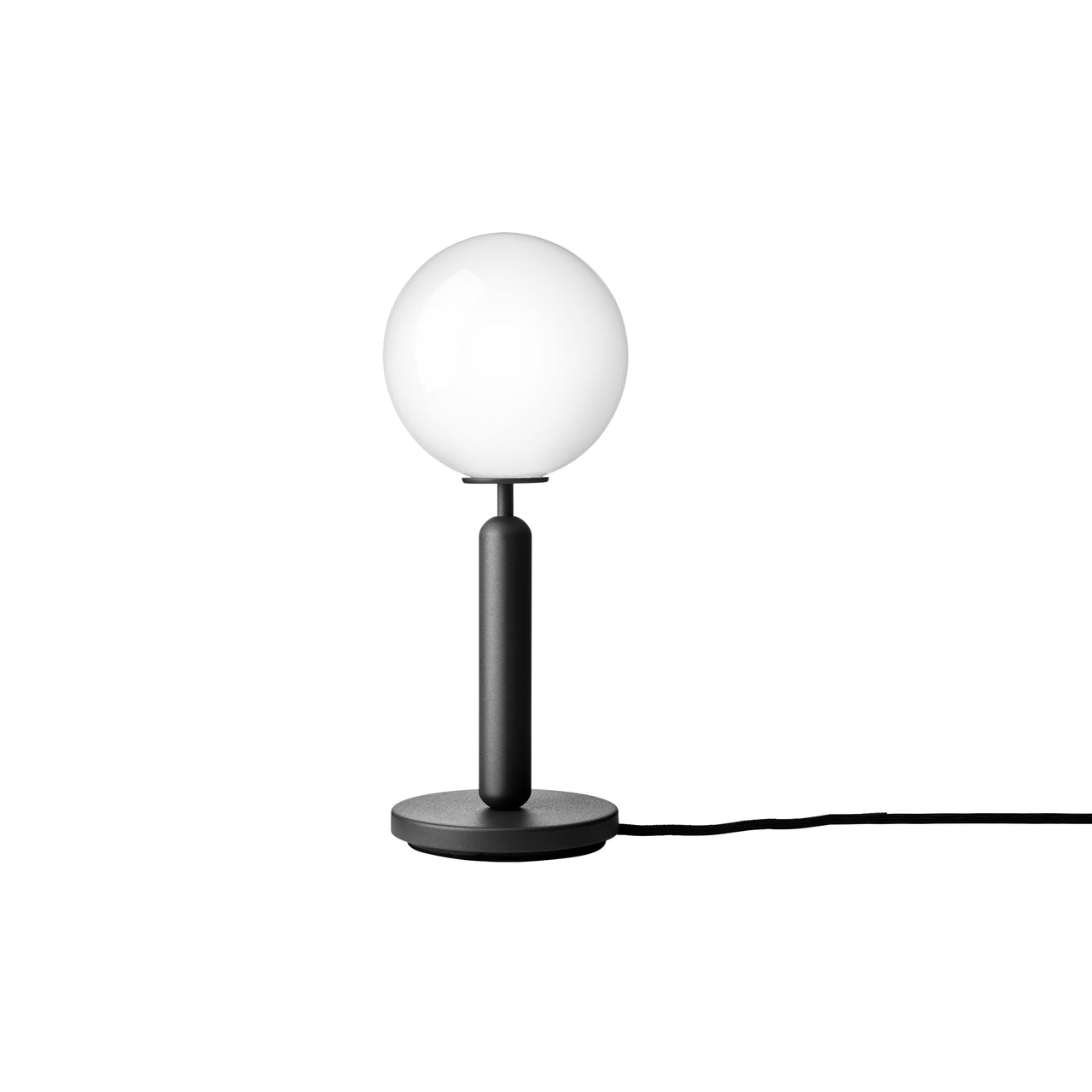 Miira Table Lamp: Opal White + Rock Grey