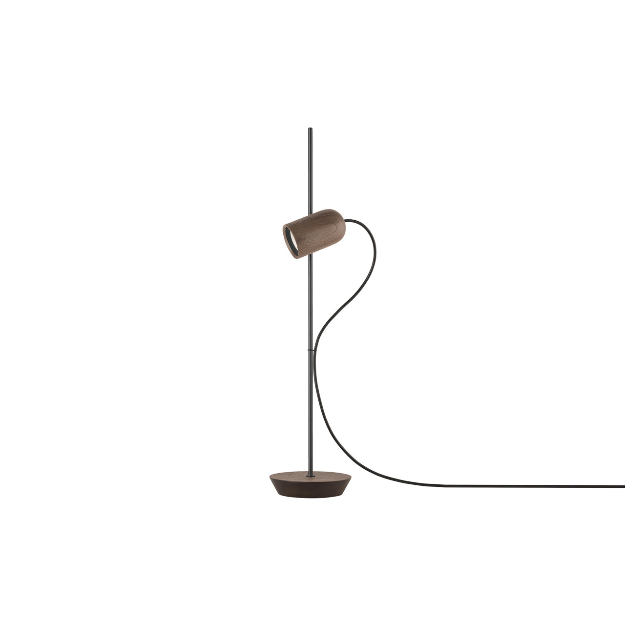 Onfa Table Lamp: Walnut + Graphite