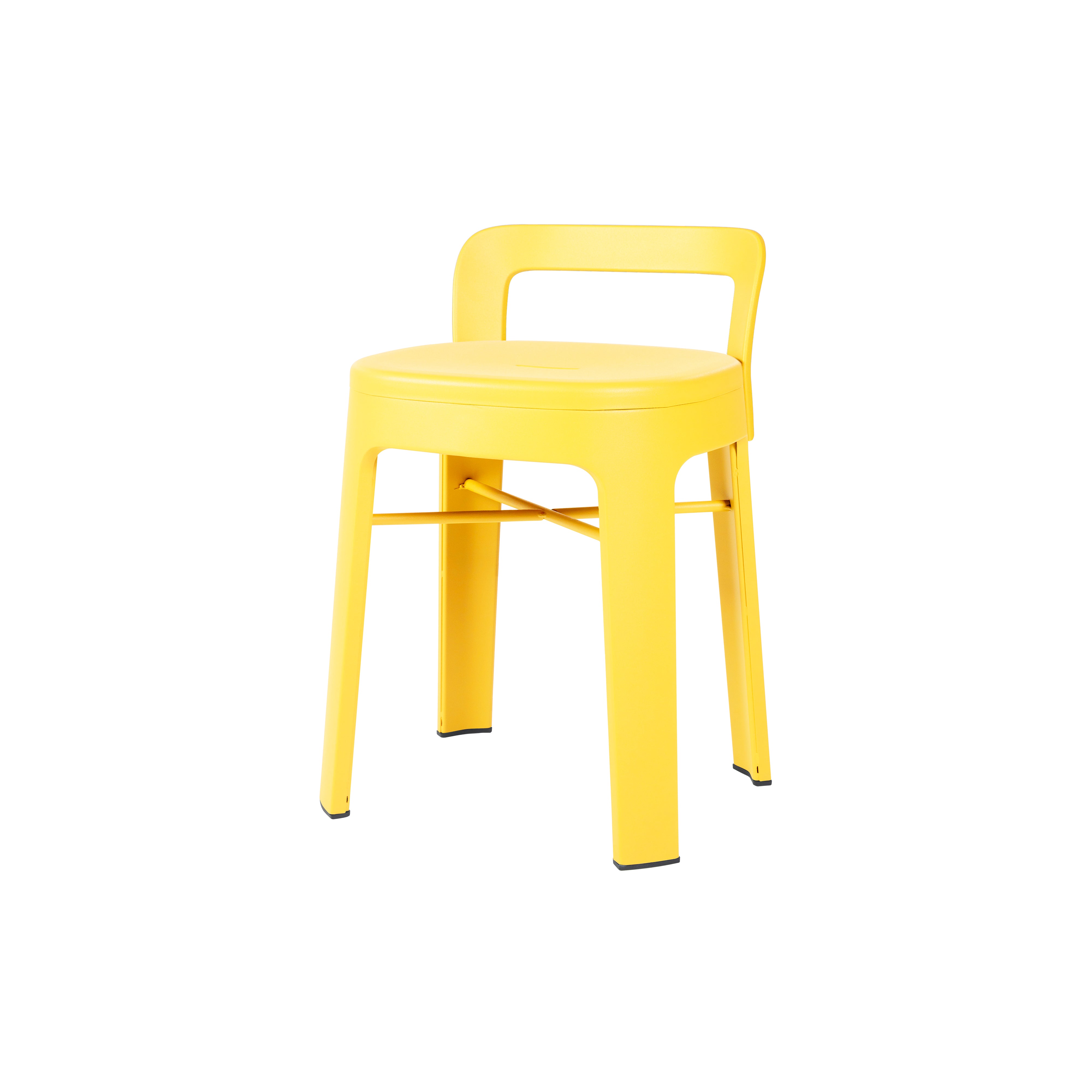 Ombra Stool with Backrest: Yellow