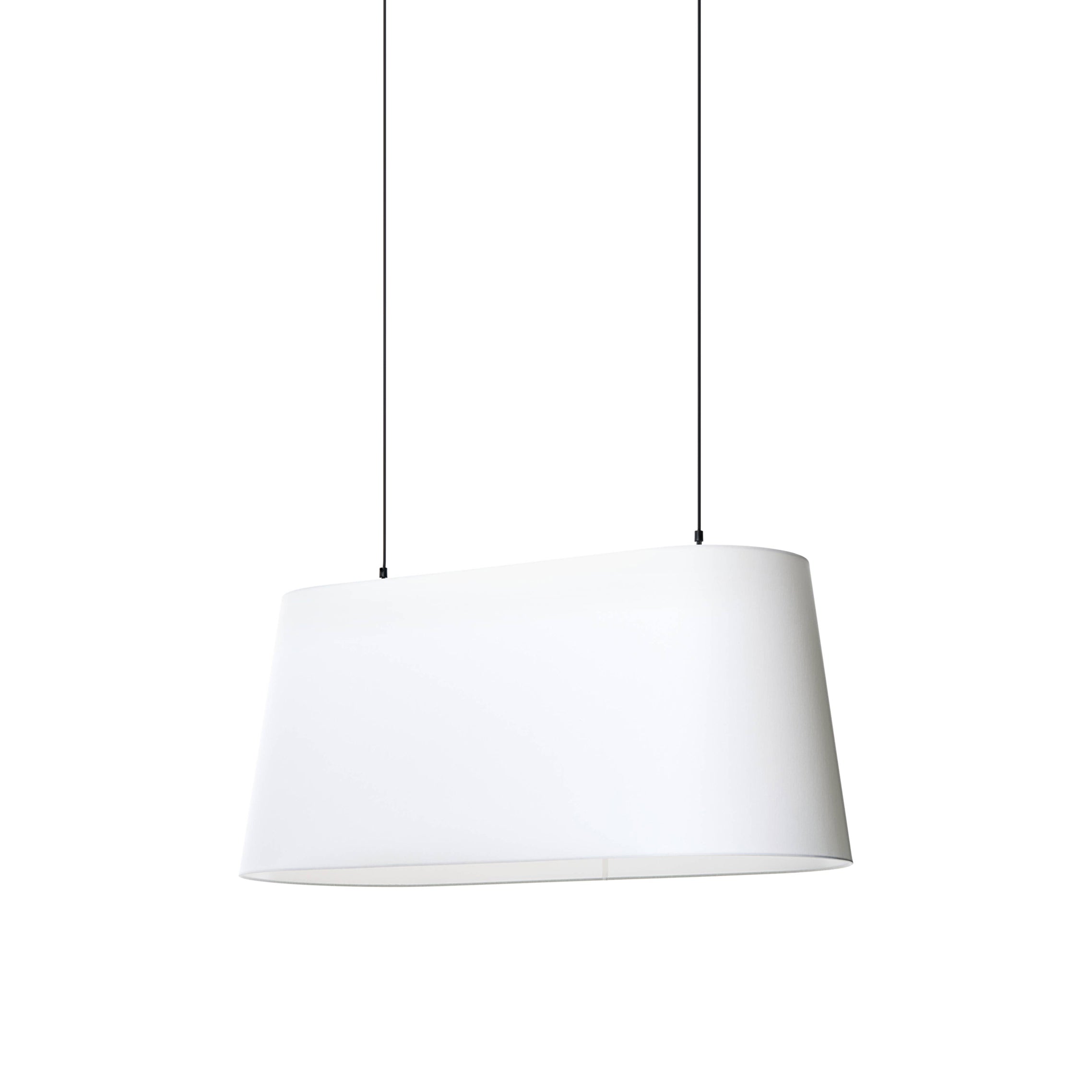 Oval Light Suspension Lamp: White