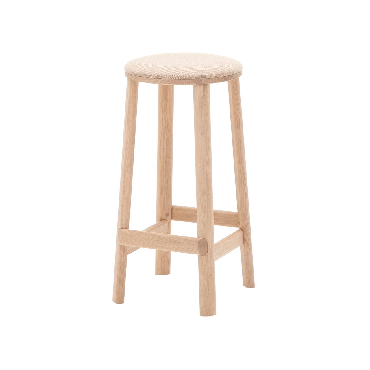 Archive Bar + Counter Stool with Seat Pad: Counter + Pure Oak + Greg Beige