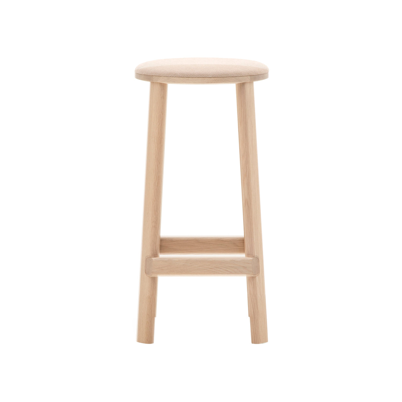 Archive Bar + Counter Stool with Seat Pad: Counter + Pure Oak + Greg Beige