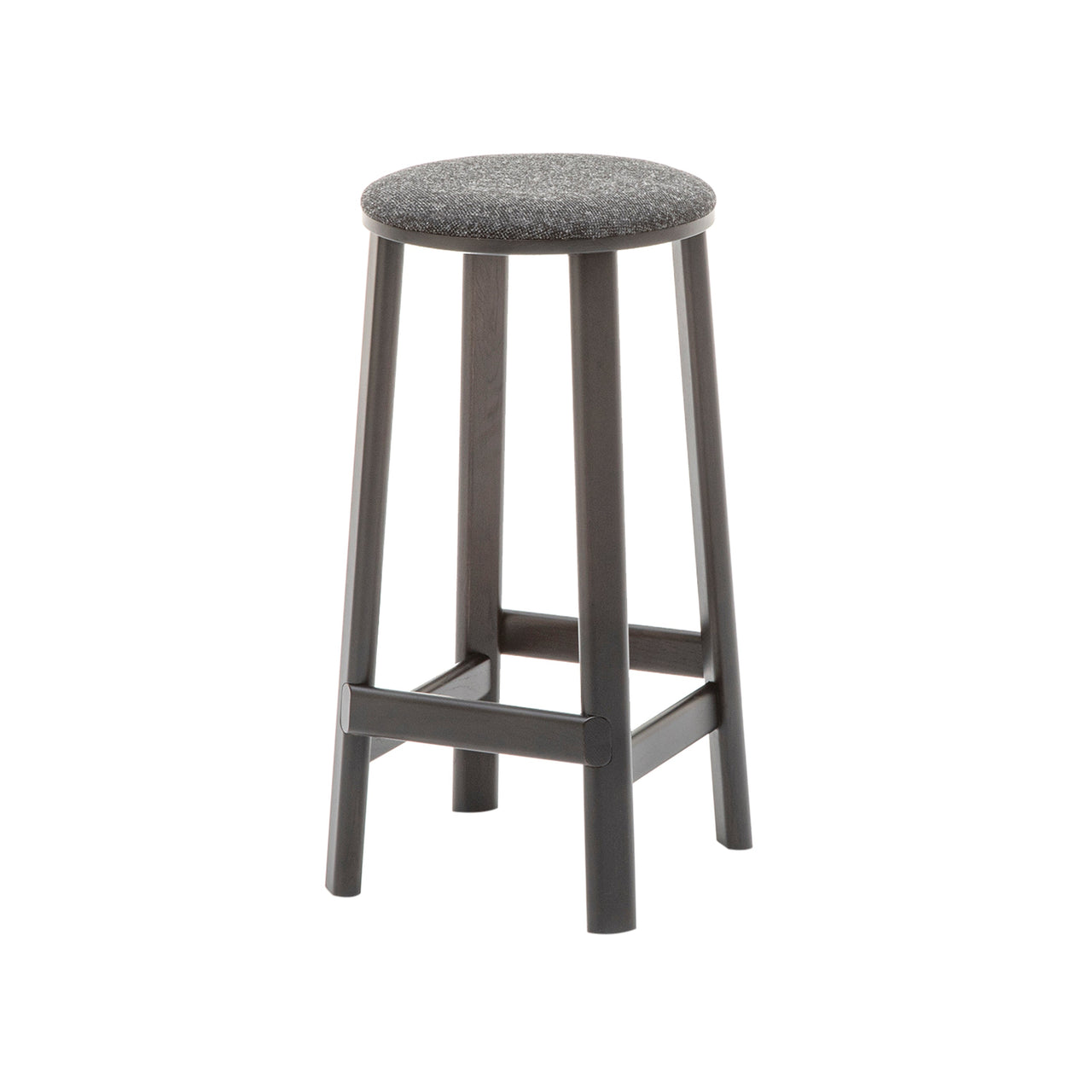 Archive Bar + Counter Stool with Seat Pad: Counter + Black + Greg Black